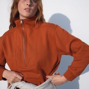 Everlane Track Half Zip Sweatshirt